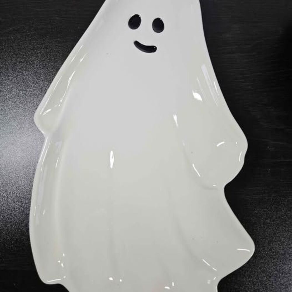 Halloween Ghost Serving Tray White Spooky Tableware
